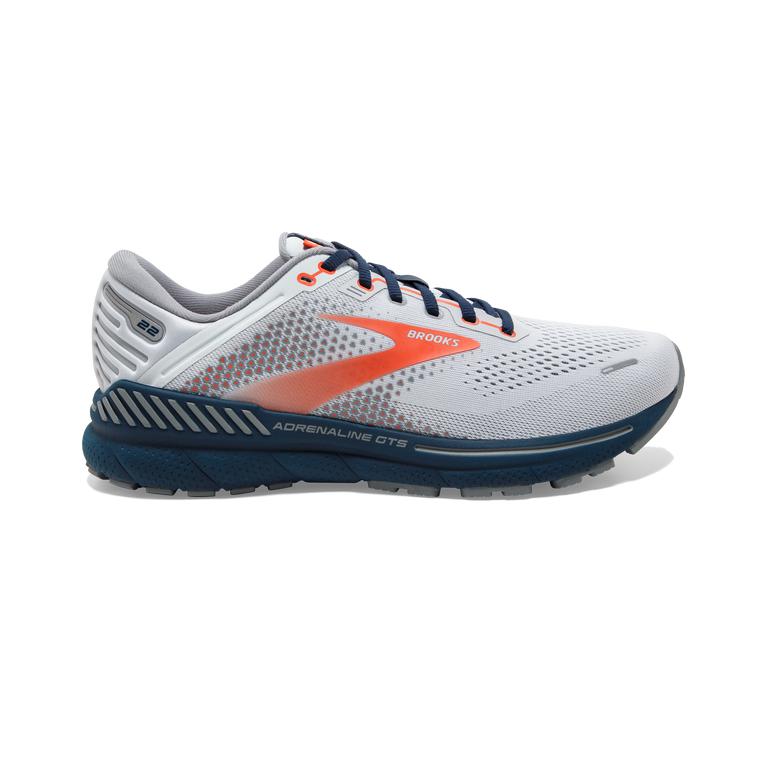 Brooks Adrenaline GTS 22 Supportive Men's Walking Shoes - Arctic/Grey/Red/navy (20541-OAPT)